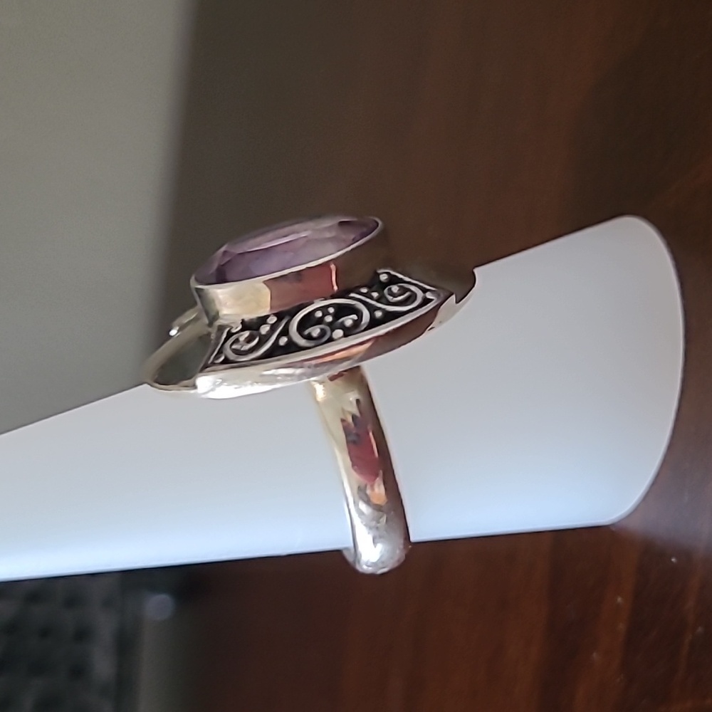 Amethyst silver ring - Picture 6 of 13